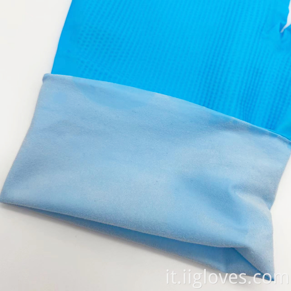 32 cm di guanti di nitrile usa e getta blu di olio pesante Acido alcali resistente ai guanti nitrile da 12 pollici